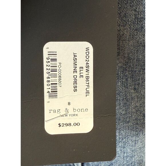 rag & bone Women's WDD24SW1B67FUEL Size 8 Blue Flexi Jasmine Denim Dress NWT - Picture 6 of 10